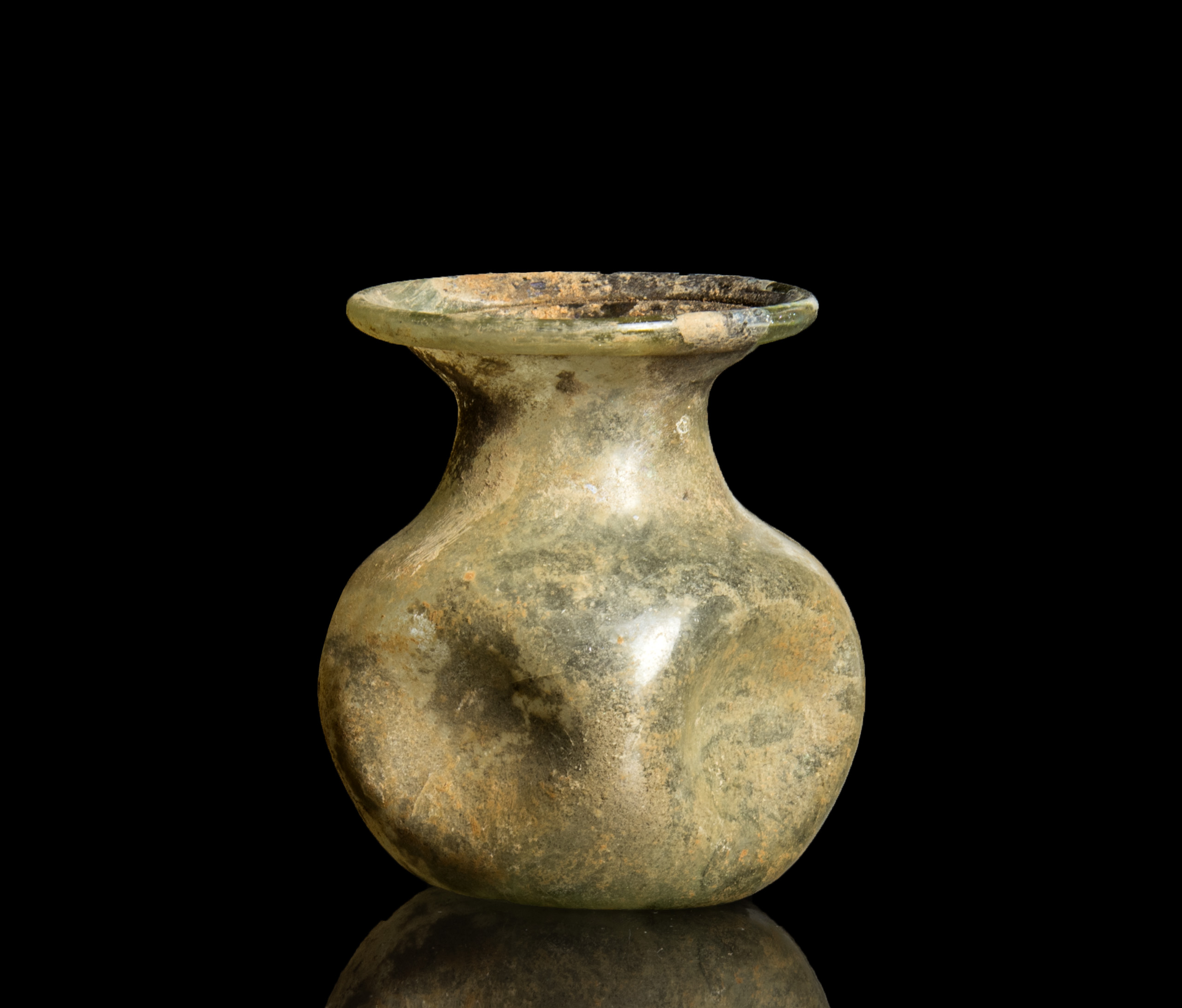Roman glass jar with indented sides Antiquities 5